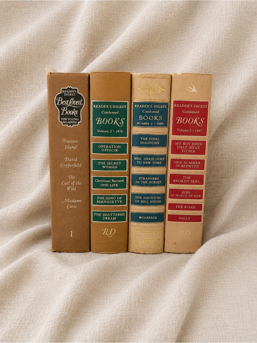 Set of 4 Vintage Reader’s Digest Books | Mid-Century Decorative Hardcovers